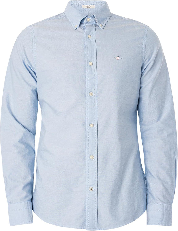 GANT Herren Slim Oxford Shirt Hemd L Light Blue, L Light Blue