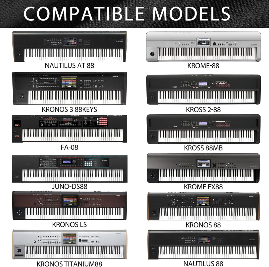 Staubschutz für Klaviertastaturen mit 88 Tasten, kompatibel mit KRONOS 3 88Keys, Roland FA-08, JUNO-