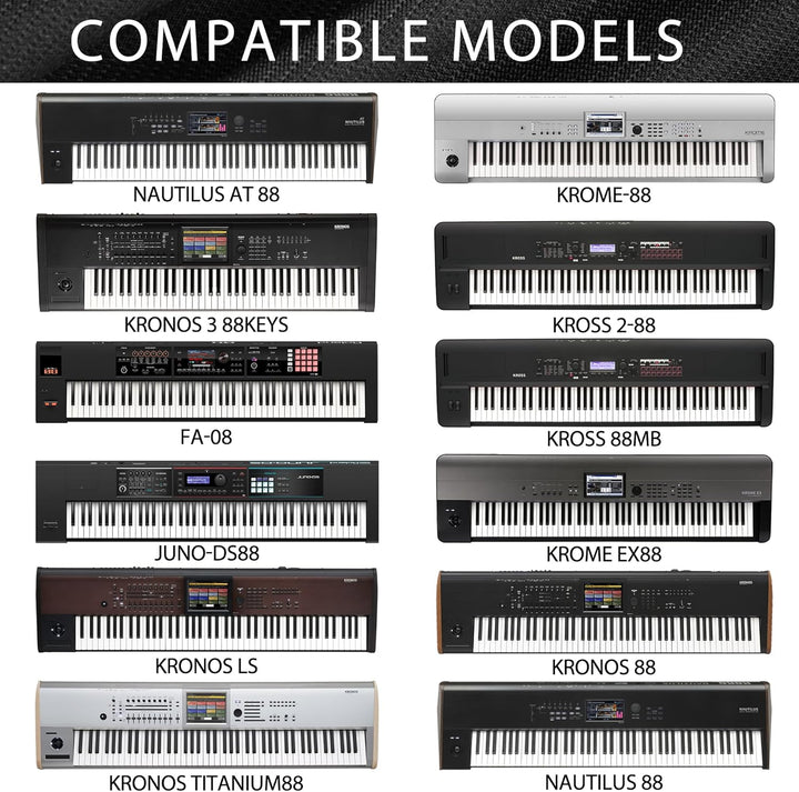 Staubschutz für Klaviertastaturen mit 88 Tasten, kompatibel mit KRONOS 3 88Keys, Roland FA-08, JUNO-