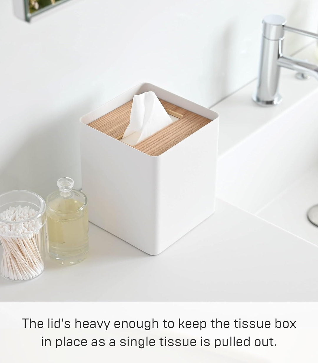 YAMAZAKI Box Cover Home | Stahl | Taschentuchetui, Einheitsgrösse, Esche