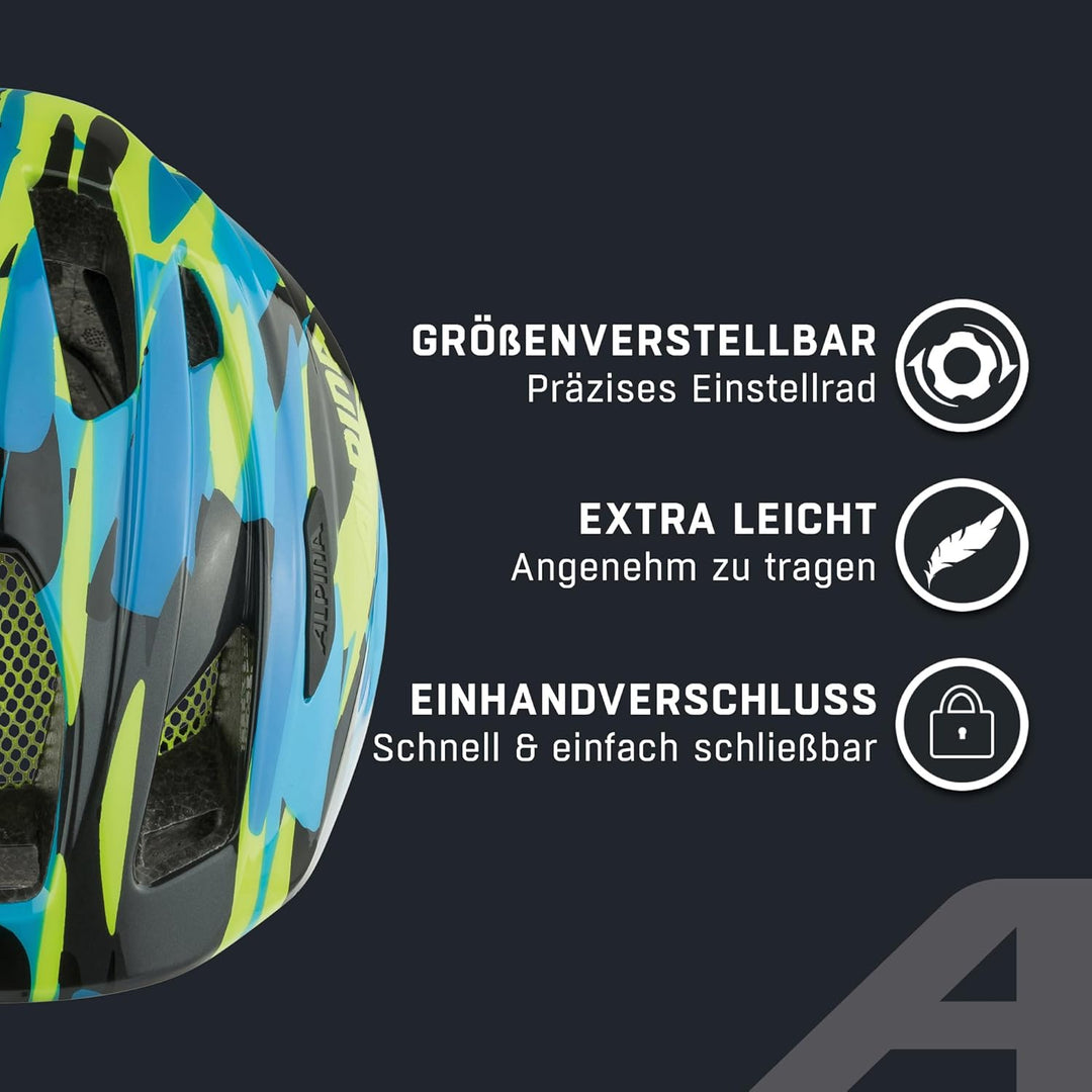 ALPINA PICO - Leichter, Optimal Klimatisierter & Bruchfester Fahrradhelm Mit Fliegennetz Für Kinder