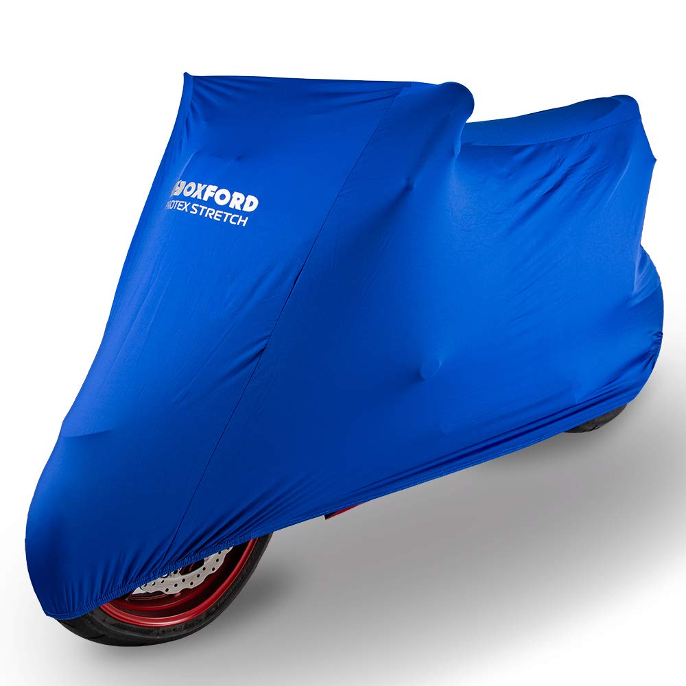 Oxford PROTEX Premium Stretch-Passform Innenraum Motorrad Abdeckung - Blau, XL XL blau, XL blau