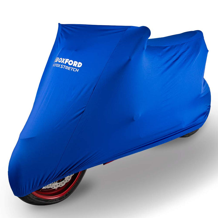 Oxford PROTEX Premium Stretch-Passform Innenraum Motorrad Abdeckung - Blau, XL XL blau, XL blau