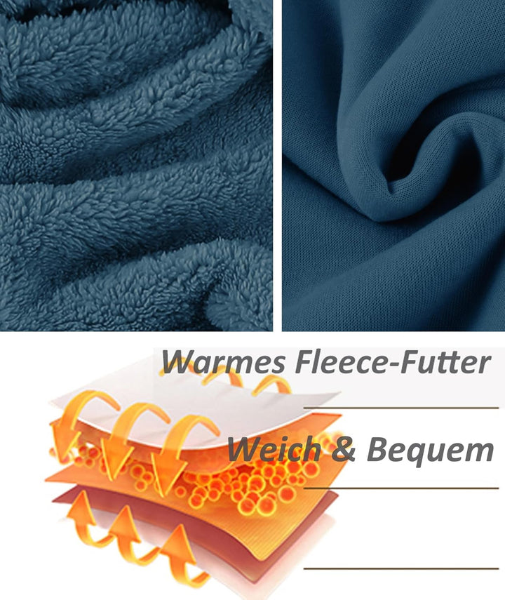 SwissWell Hoodies Herren Gefütterte Sweatjacke mit Kapuze Winter Jacke Reissverschluss Warmer Fleece
