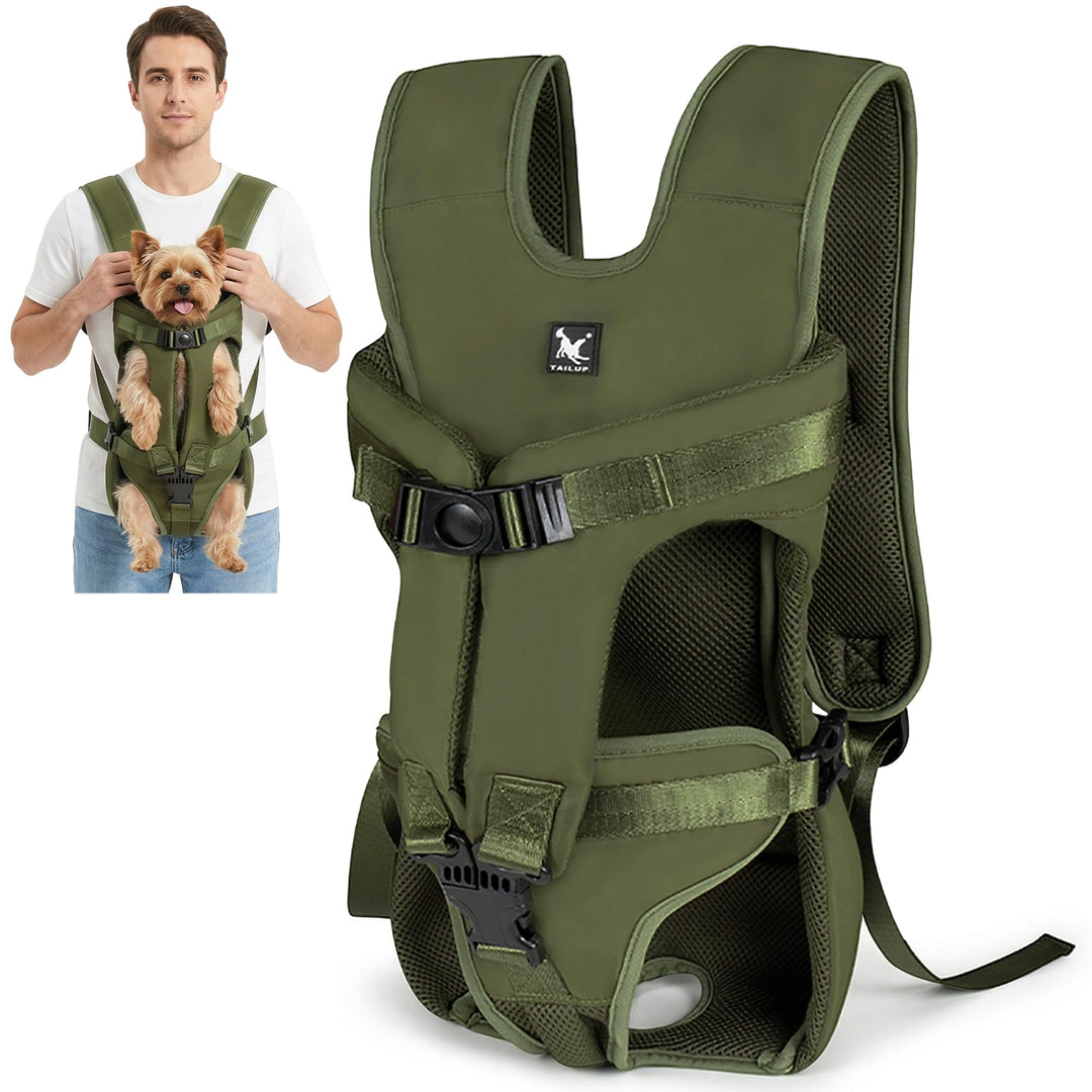 ALLSOPETS Hunderucksack für Mittlere Hunde, Verstellbar und Leicht, Ideal zum Wandern, Radfahren, Re