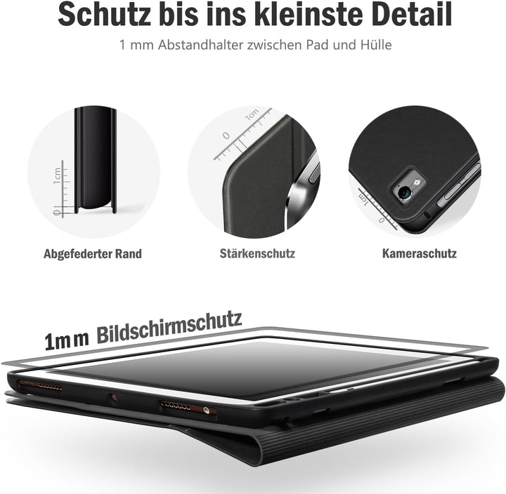 Antbox iPad 9.7 Zoll 2018/2017 Hülle mit Apple Pencil Halter Auto Schlaf/Wach Funktion PU Ledertasch