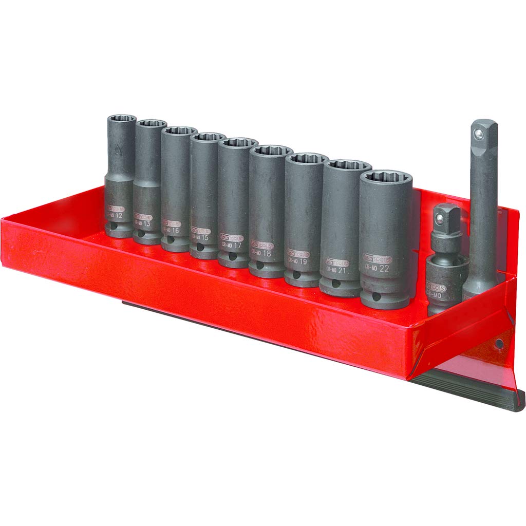 KS Tools 515.1140 1/2" 12-kant-Kraft-Stecknuss-Satz, lang, 13-tlg.