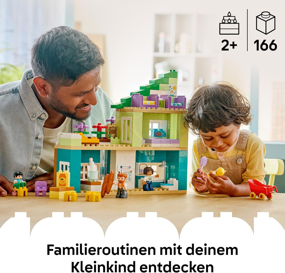 LEGO DUPLO 3-in-1 Modernes Familienhaus mit Figuren - Kleinkinder Lernspielzeug für Feinmotorik - Mo