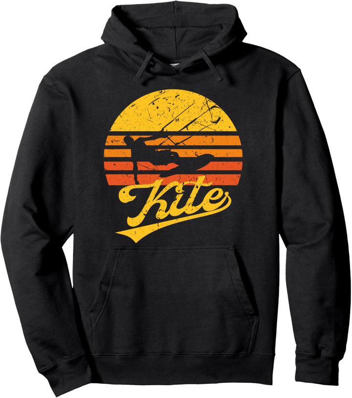 Vintage KITE Kiten Kiteboarding Retro Kitesurfen Surf Pullover Hoodie