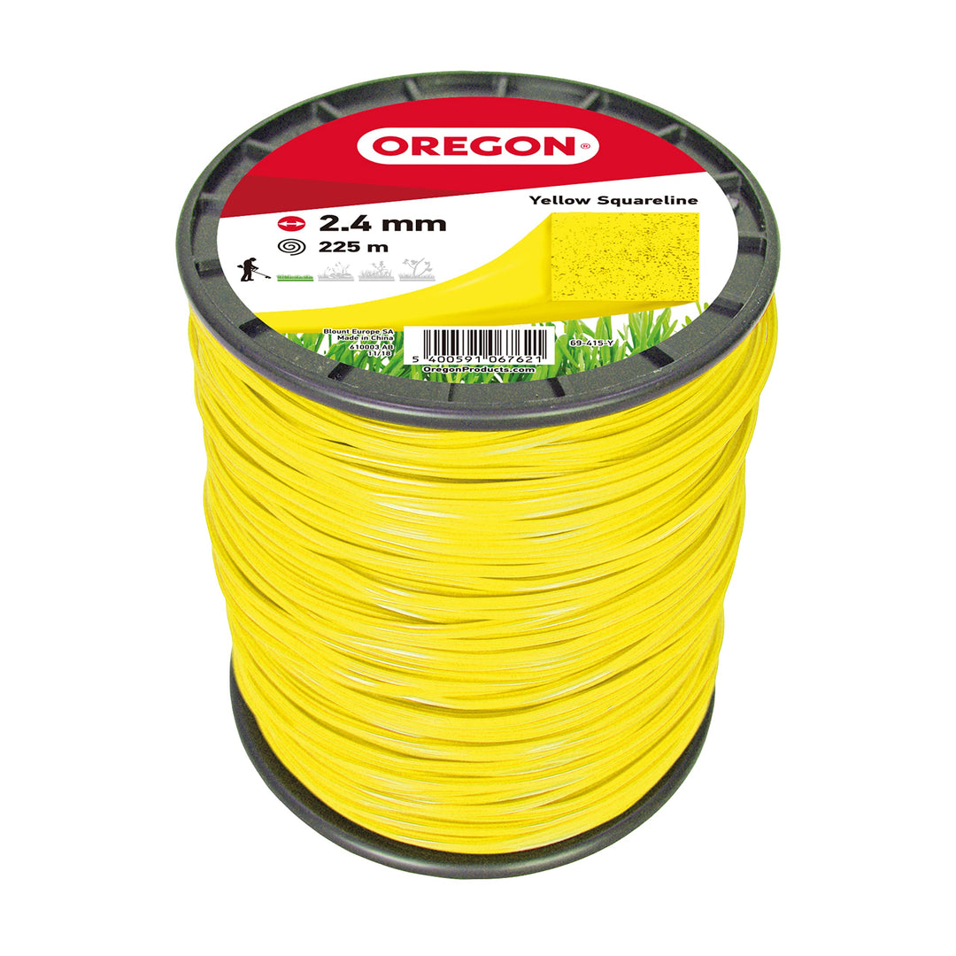 Oregon Gelb Quadratischer Trimmerfaden, für Rasentrimmer und Freischneider, professionelles Nylon, p