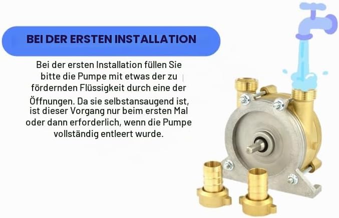 Tellarini Pompe, Umfüllpumpe für selbstansaugende Bohrmaschine, 20 ml, Messing
