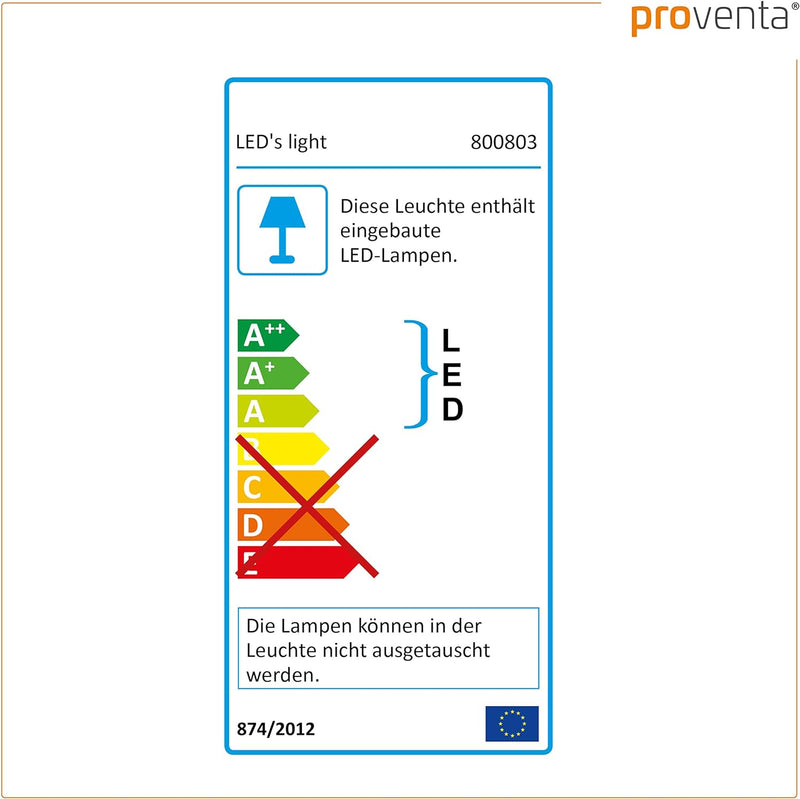 Proventa® LED Mond Deckenleuchte Ø 60 cm mit Fernbedienung, 30 Watt, Lichtfarbe von 3.000-5.500 K ei