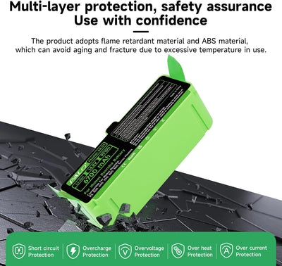 14,8/V 6700mAh Ersatzakku für IRobot Roomba 900/500/600/700/800 Series - Lithium Akku Kompatibel IRo