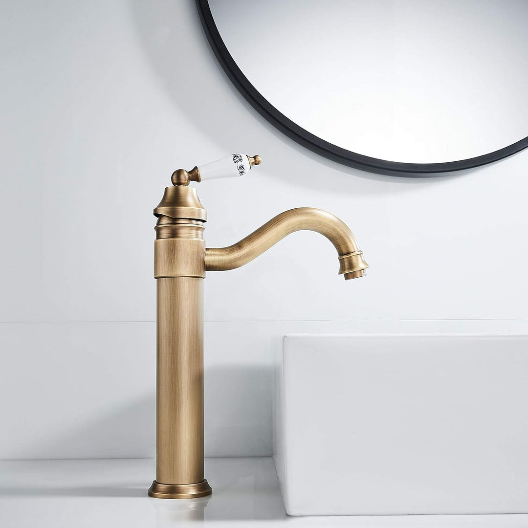 Namuoto Wasserhahn Bad Hoch, Einhebel Waschtischarmatur 360° Drehbar Waschtischarmaturen, Waschtisch