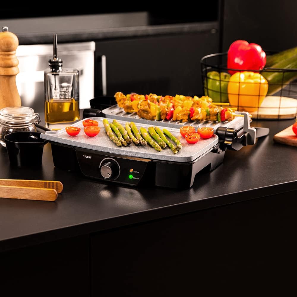 Cecotec Rock'nGrill 1500 Stone Ceramic Mix&Grill, 1500 W, Grill, Grill, Grill, Bügeleisen und Sandwi