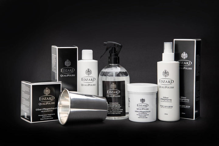EDZARD QualiPolish® Silber Pflege Emulsion (250 ml) Reiniger für Schmuck, Münzen & Besteck aus Messi