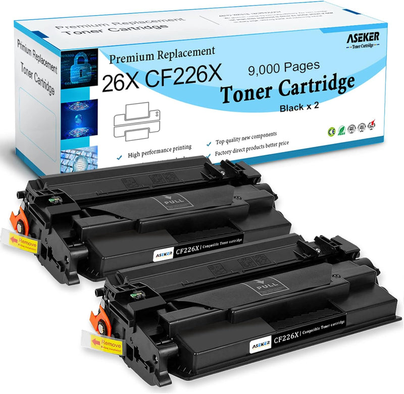 ASEKER Kompatibel 26X CF226X 26A CF226A Tonerkartusche 9000 Seiten für HP Laserjet Pro M402d M402n M