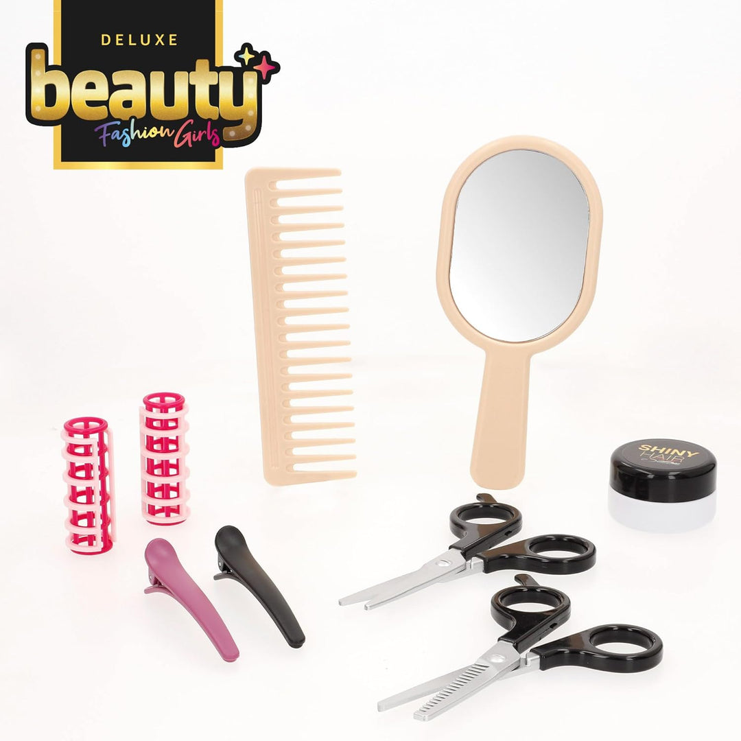 Colorbaby Beauty Friseurspielzeug für Mädchen, Deluxe, Fönbürste, Glätteisen mit Licht und Klang, re