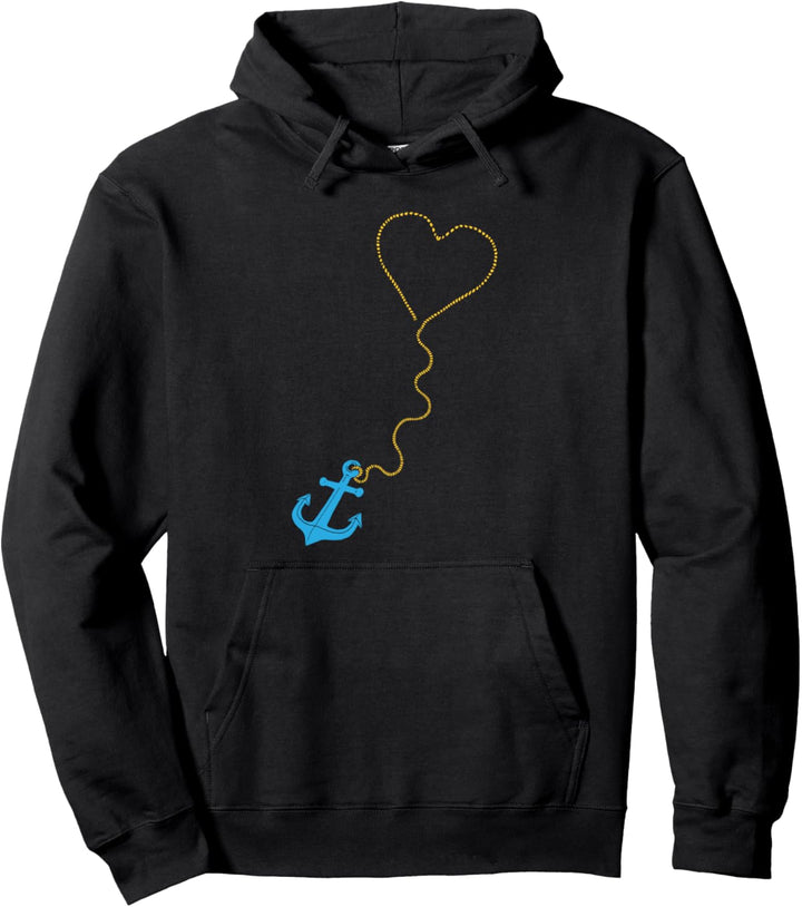 Anker mit Herz - Kreuzfahrt & Segler Geschenkidee Pullover Hoodie