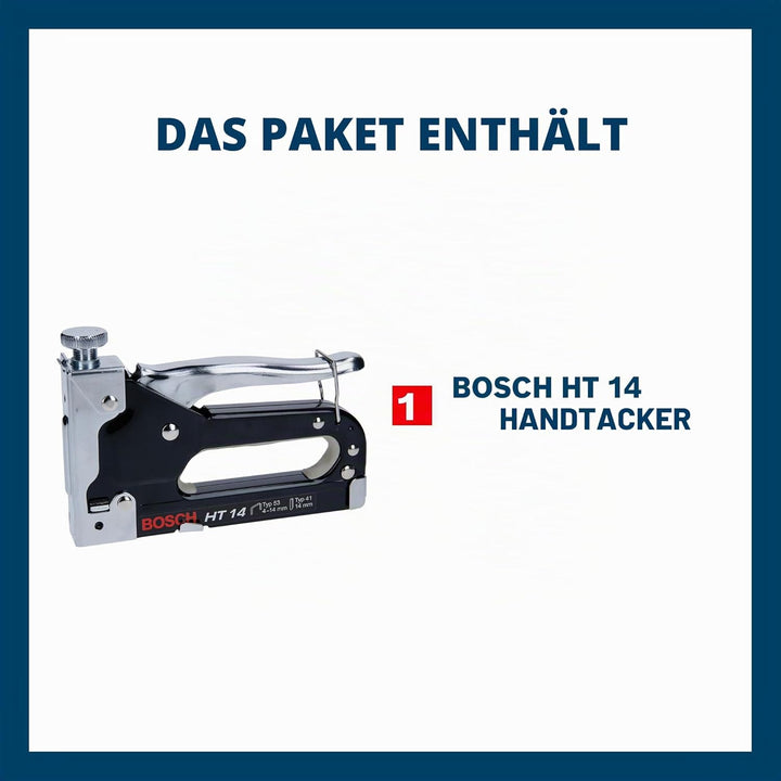 Bosch Professional Handtacker HT 14 (Holz, Klammertyp 53), Handtacker HT 14
