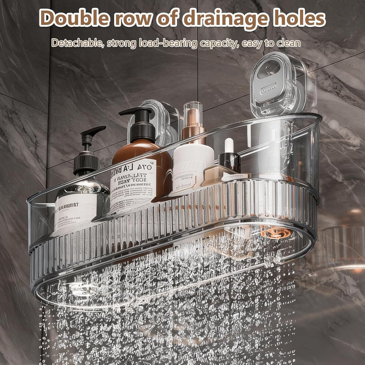 Duschablage Saugnapf, Badezimmer Regal Ohne Bohren Acryl Badewannenablage Duschkorb Ohne Bohren Mit