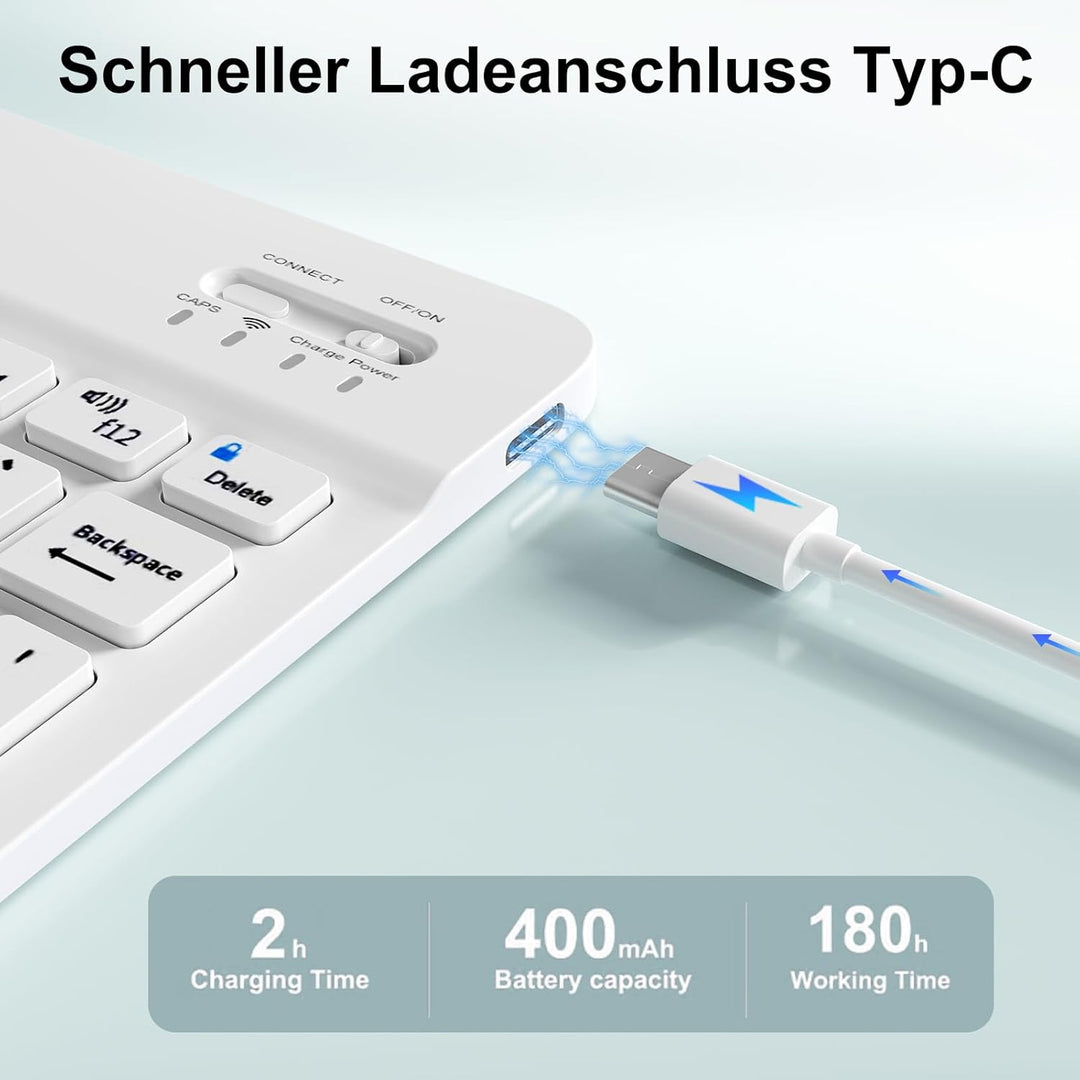 Tastatur Hülle für iPad 10.2 Zoll (9./8./7. Generation), für iPad Air 3rd / Pro 10.5, Magnetisch Abn