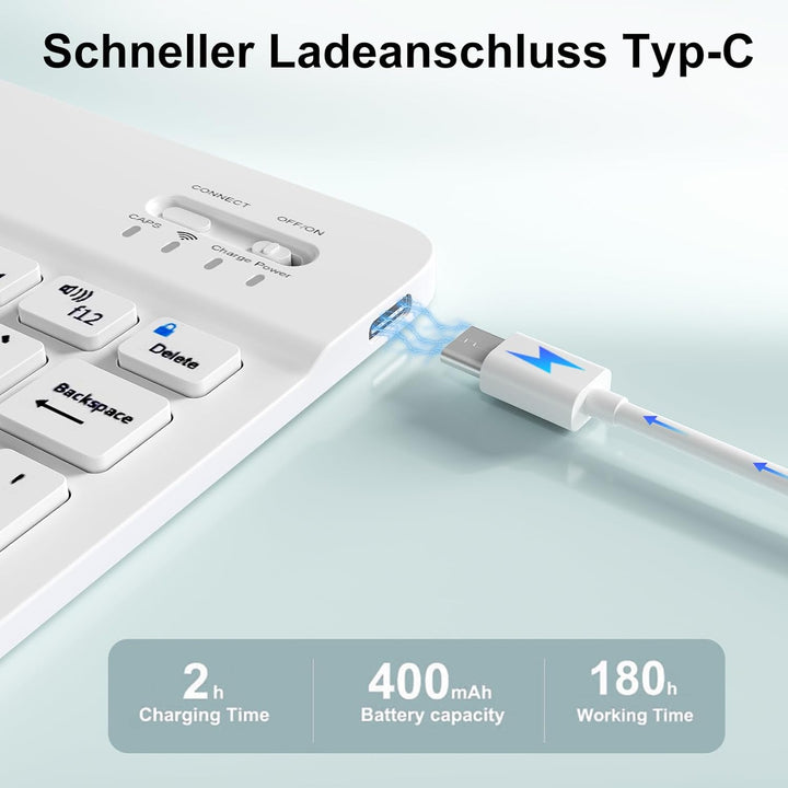 Tastatur Hülle für iPad 10.2 Zoll (9./8./7. Generation), für iPad Air 3rd / Pro 10.5, Magnetisch Abn