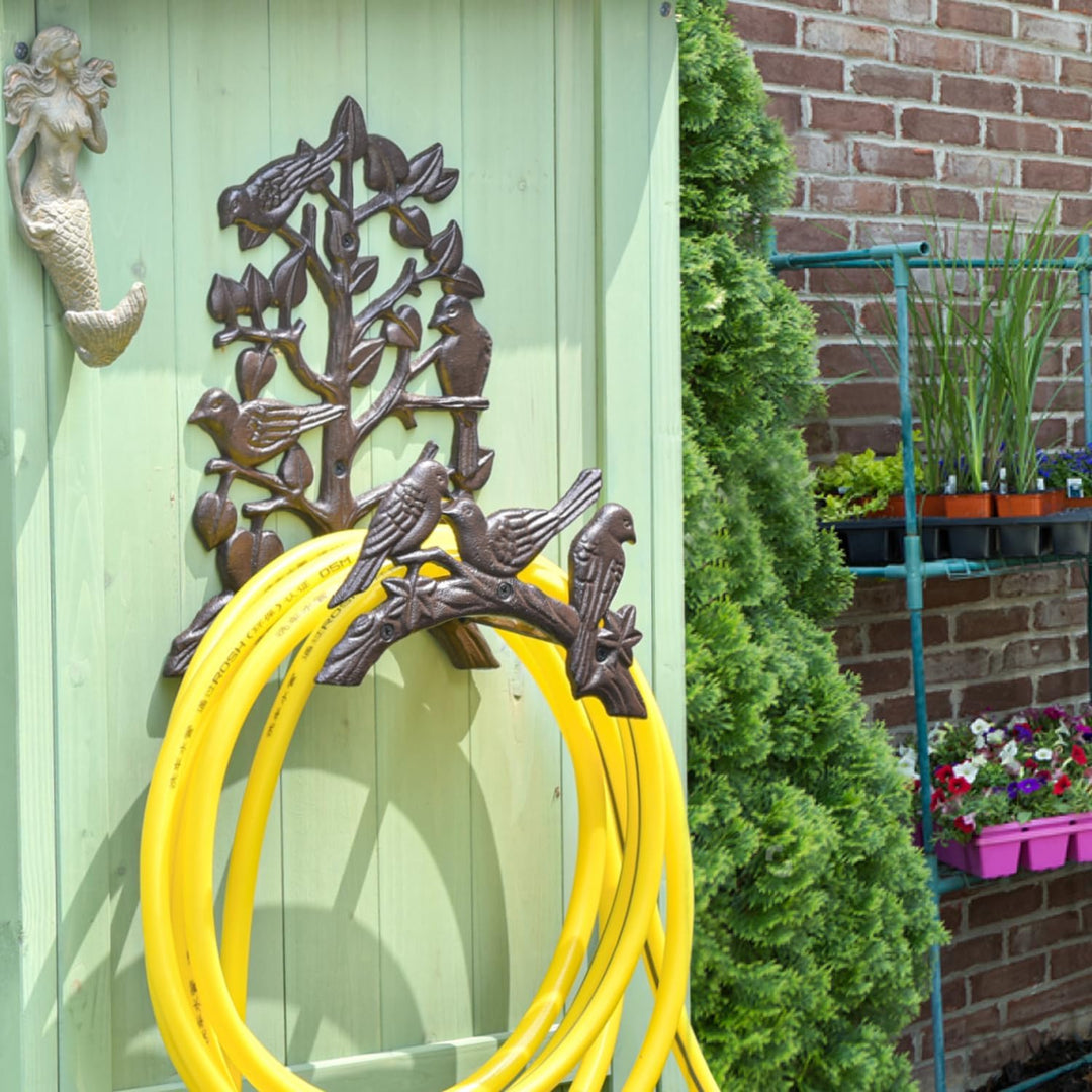 Sungmor robuster Gartenschlauchhalter aus Gusseisen | Wasserschlauch-Aufhänger | Wandhalterung | dek