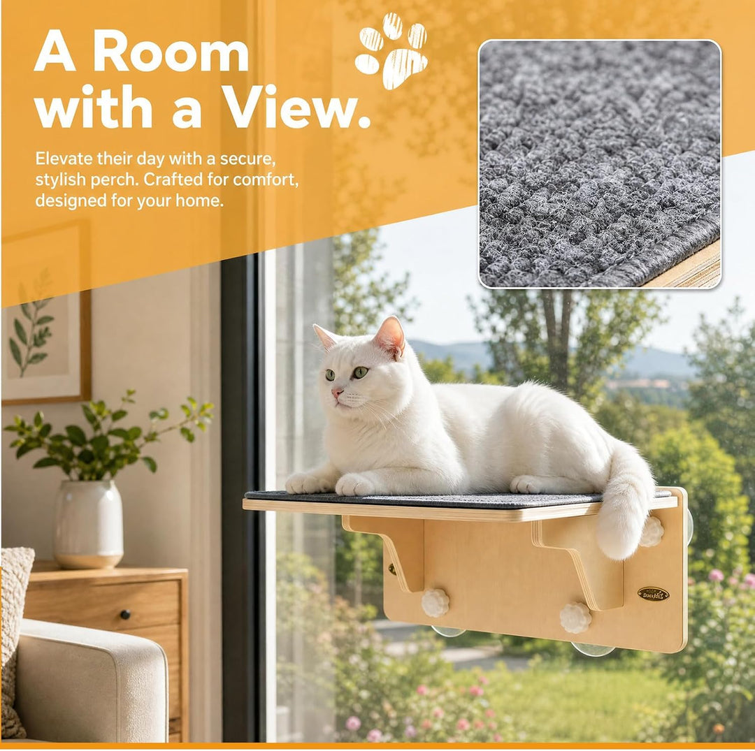 Katzen Fensterliege, Katzen Hängematte, Katzenbett Fenster Klappbar, Katzenhängematte mit Grosse Sau