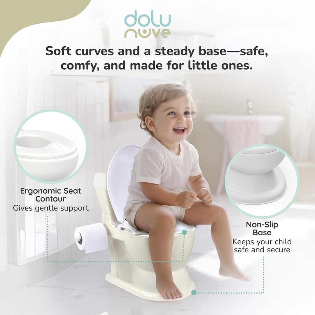 Dolu XL Pädagogisches Töpfchen – bequem & einfach zu bedienen – Relax Beige – perfekt für das Töpfch