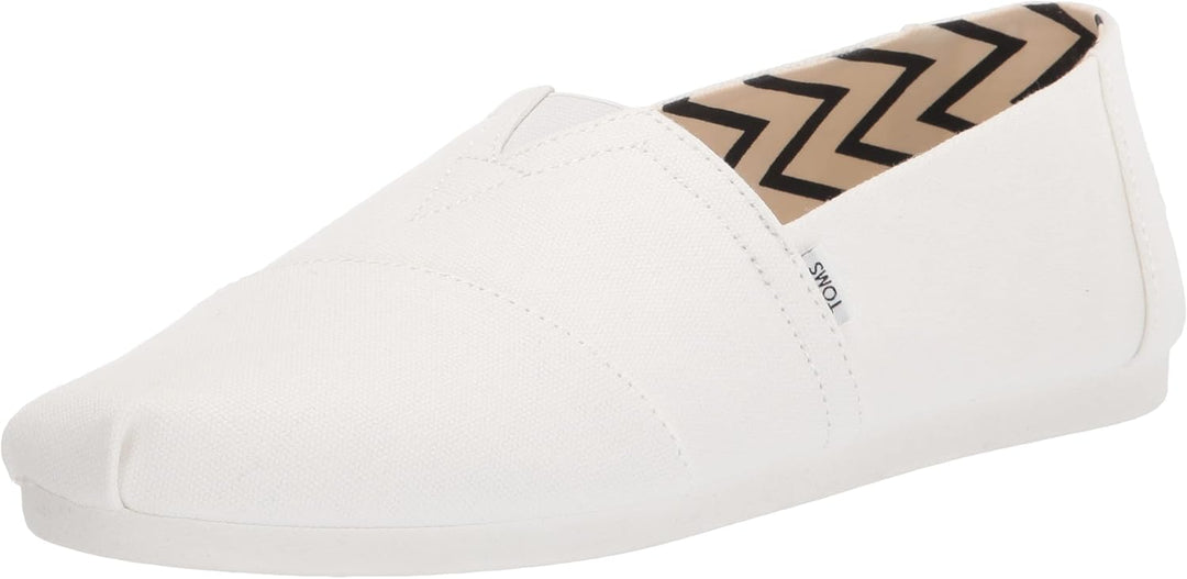 TOMS Herren Alpargata aus Recycelter Baumwolle Flache Slipper 47.5 EU Weiss, 47.5 EU Weiss