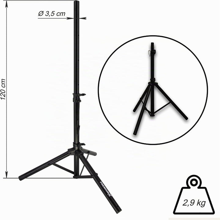 PremiumX Camping Satelliten Anlage SAT Antenne Stativ HD TV Receiver Single LNB 10m Kabel F-Stecker