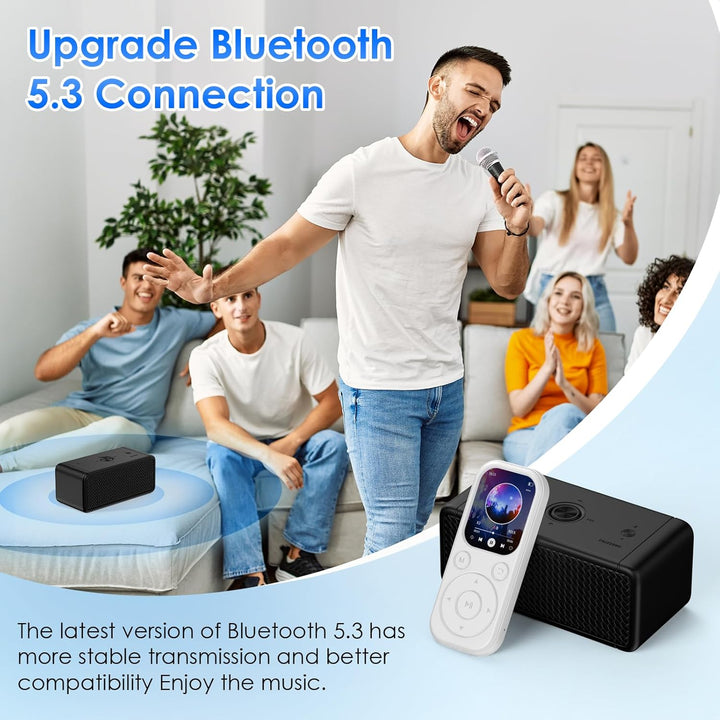 Olycism 64 GB MP3 Player mit Bluetooth 5.3 tragbarer Musik-Player mit HiFi-Klangqualität und FM-Radi