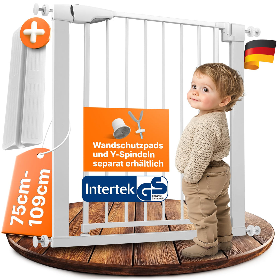 Treppenschutzgitter ohne Bohren GS-Zertifikat Türschutzgitter Türgitter Baby, Hunde, Kinder Kindersc