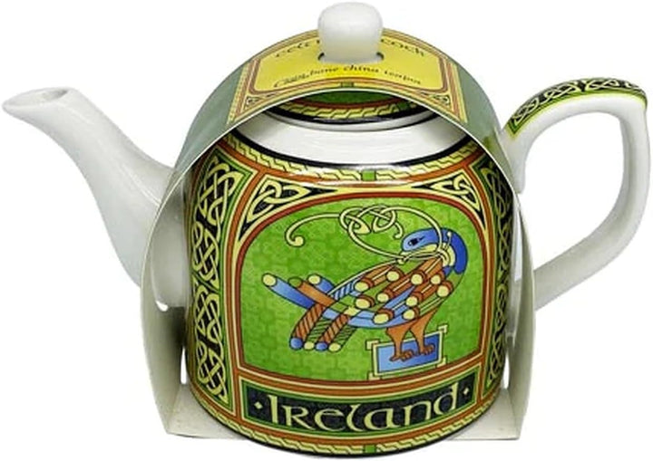 Royal Tara Irische Teekanne Knochenporzellan Material Kleeblatt- und Lebensbaum-Design (Keltischem P