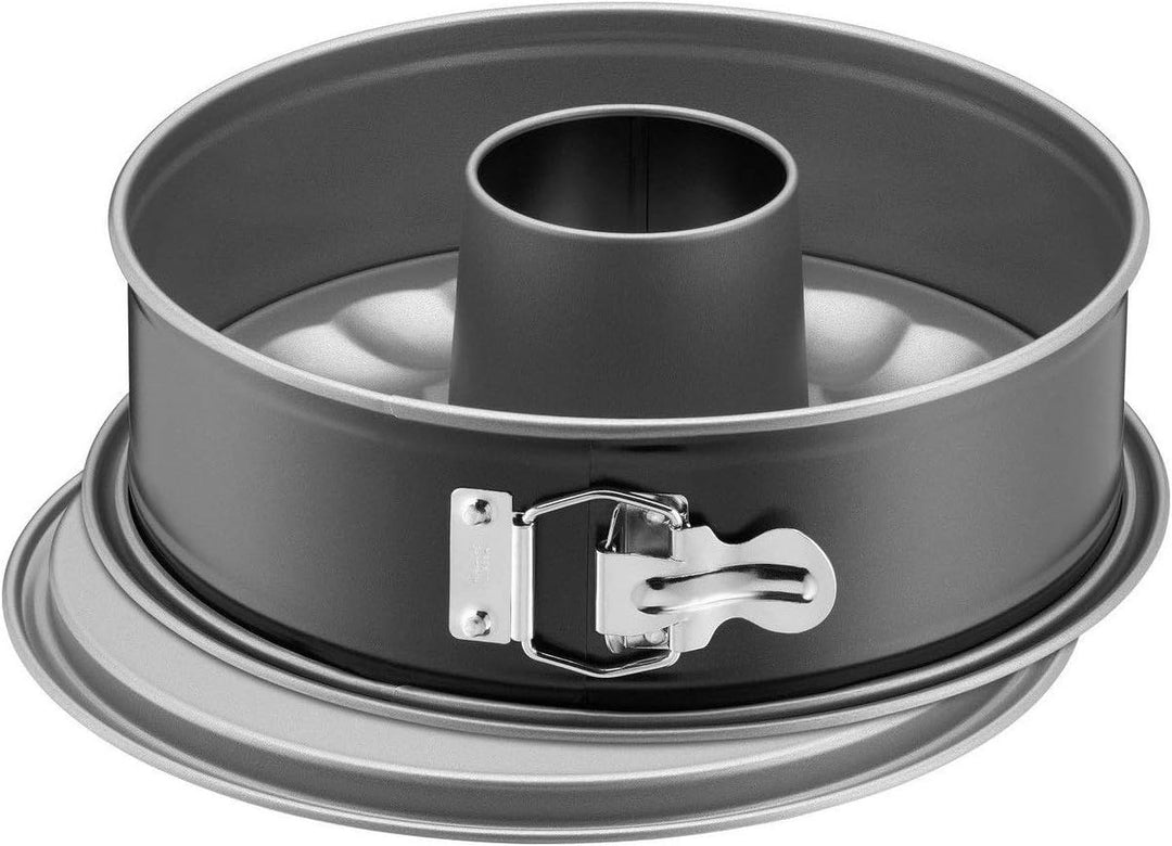 Kaiser Inspiration Springform 26 cm rund, 2 Böden, Flach- und Rohrboden, runde Backform, Kuchenform