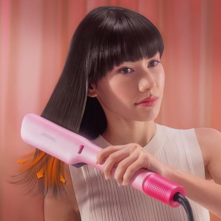 Cecotec Air Lisse Black Warmluft-Haarglätter. 600W, Haarschutz, Ionen-Technologie, Keratin und Argan