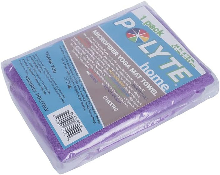 Polyte - Yoga Handtuch aus Mikrofaser mit Rutschfester Silikon Unterfläche und Elastischen Bändern,