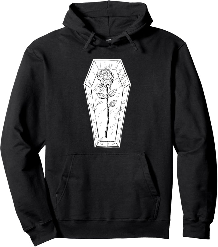 Rose Coffin Pastel Goth Soft Grunge Aesthetic Gothic Clothes Pullover Hoodie