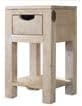 Massivmöbel Akazie Beistelltisch Holz Möbel massiv Nature White #30 29x29x50 cm (BxTxH) Beige Getünc