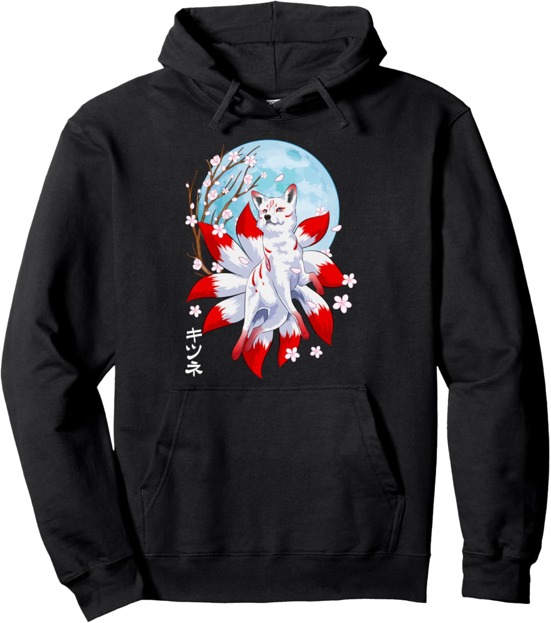 Kitsune Fox Japanische Nine Taille Fox Magical Creature Pullover Hoodie