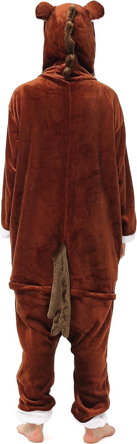 Katara 1744 (30+ Designs) Pferde-Kostüm Pony braun, Unisex Onesie/ Pyjama-Qualität für Erwachsene &