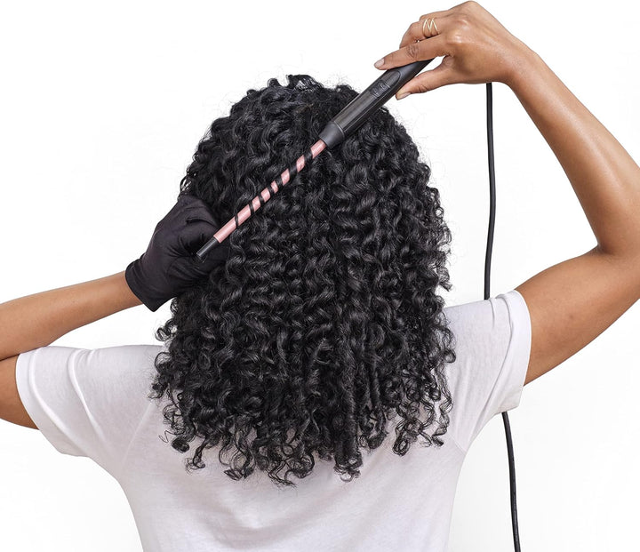 BaByliss 10mm Curling Wand Lockenstab mit Quartz-Keramik Beschichtung für Enge Afro-Locken, rosa Sch
