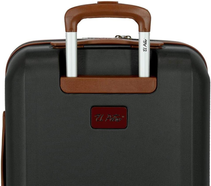 El Potro Ocuri Kofferset Grau 55/70 cms Hartschalen ABS TSA-Schloss 118L 4 Doppelräder Handgepäck Ko