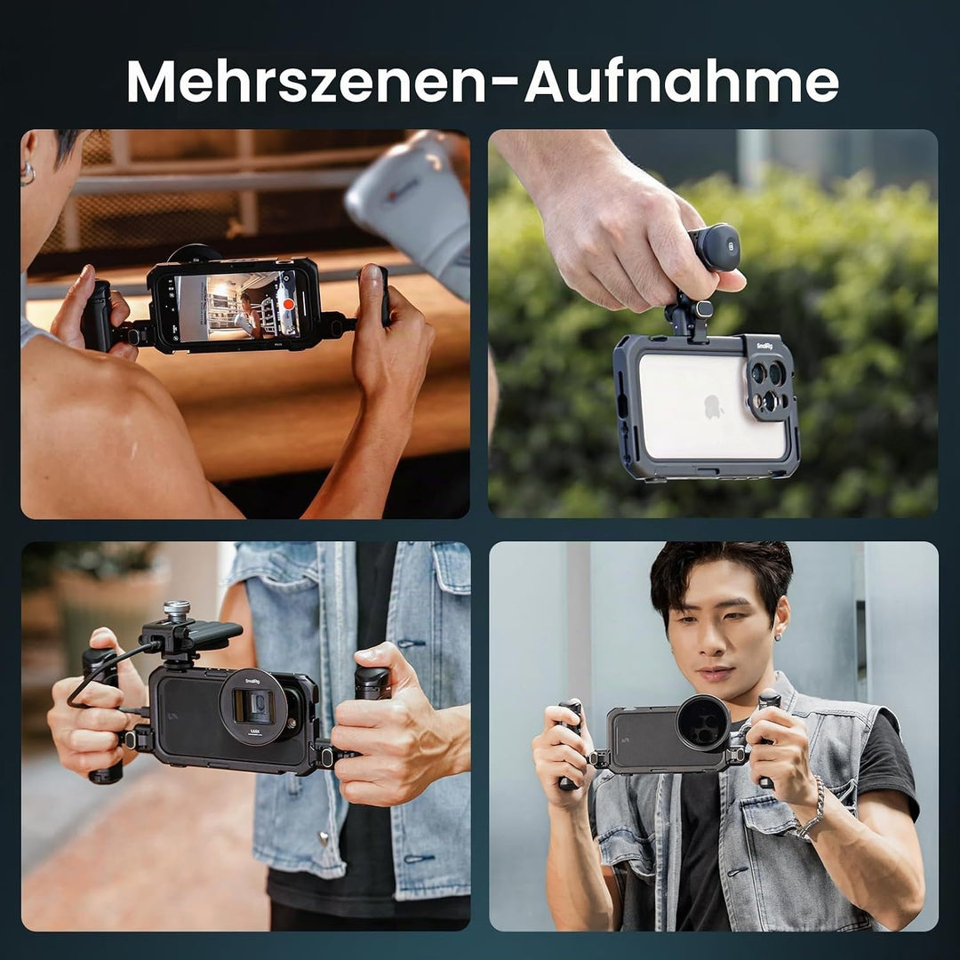 SMALLRIG Mobile Video Cage Basic Edition für iPhone 16 Pro mit speziellem Telefonkäfig mit T-Mount-O