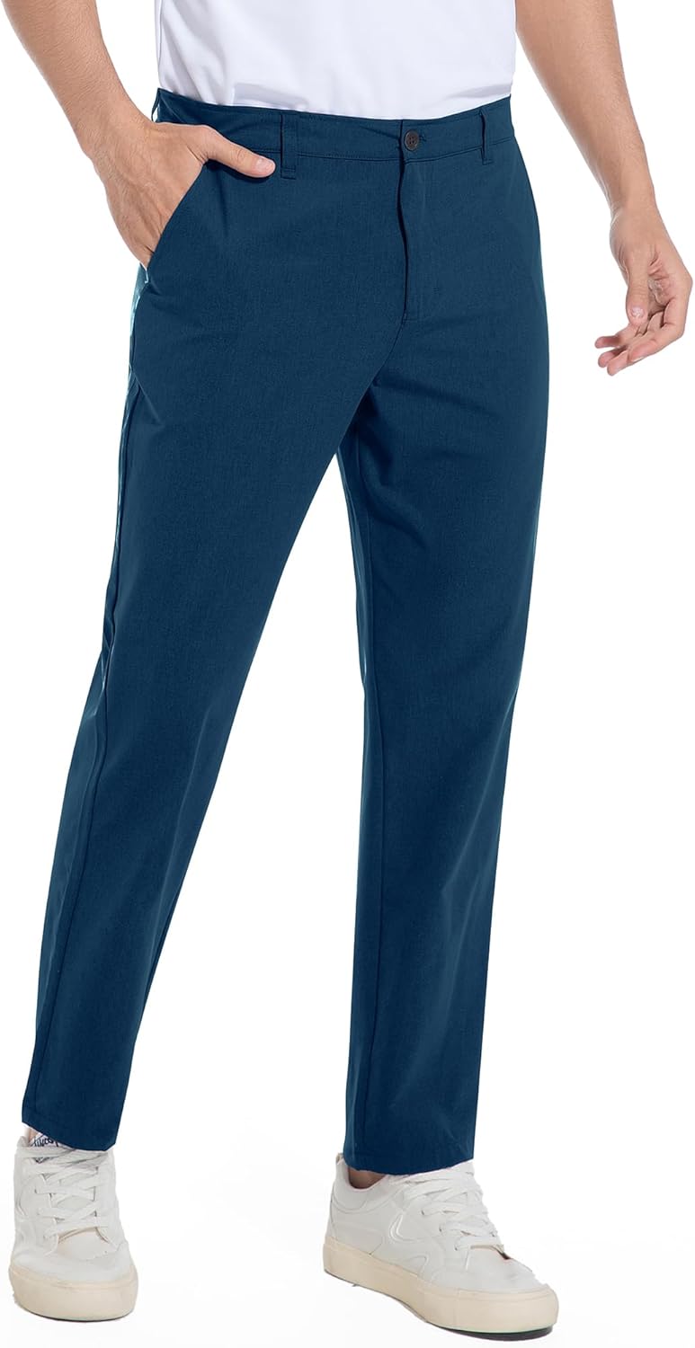 Holure Herren Golf Hosen wasserdichte Slim Fit Golf Hosen Leichte Stretch Outdoor Hosen mit Taschen