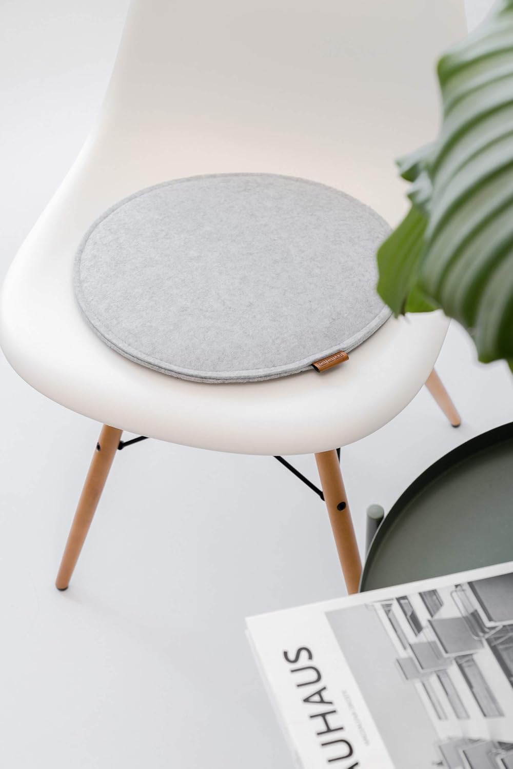Miqio Design Filz Sitzkissen Rund mit Antirutschnoppen | 35cm | 2er-Set | Indoor und Outdoor | Nachh