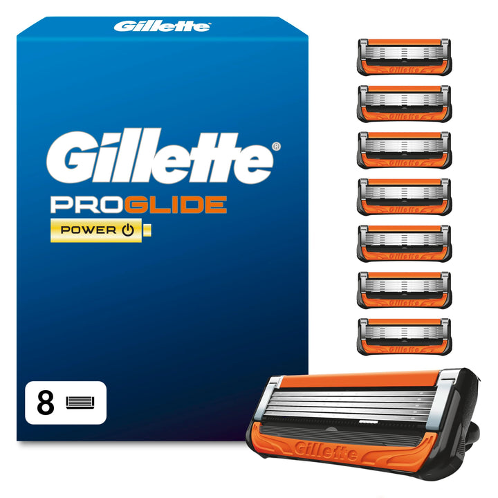 Gillette Proglide Power Klingen, 8 Original Ersatzklingen, Rasierklingen Herren, 2x Gleitstreifen vo