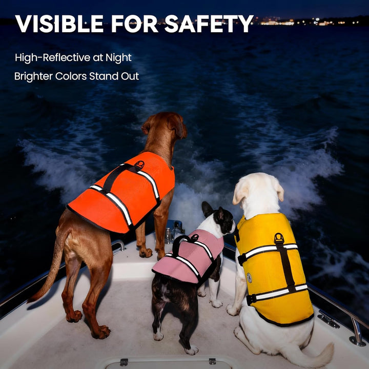 VIVAGLORY Rip Stop Schwimmweste Hund, Hundeschwimmweste, Schwimmhilfe & Auftrieb, Rettungsweste Hund
