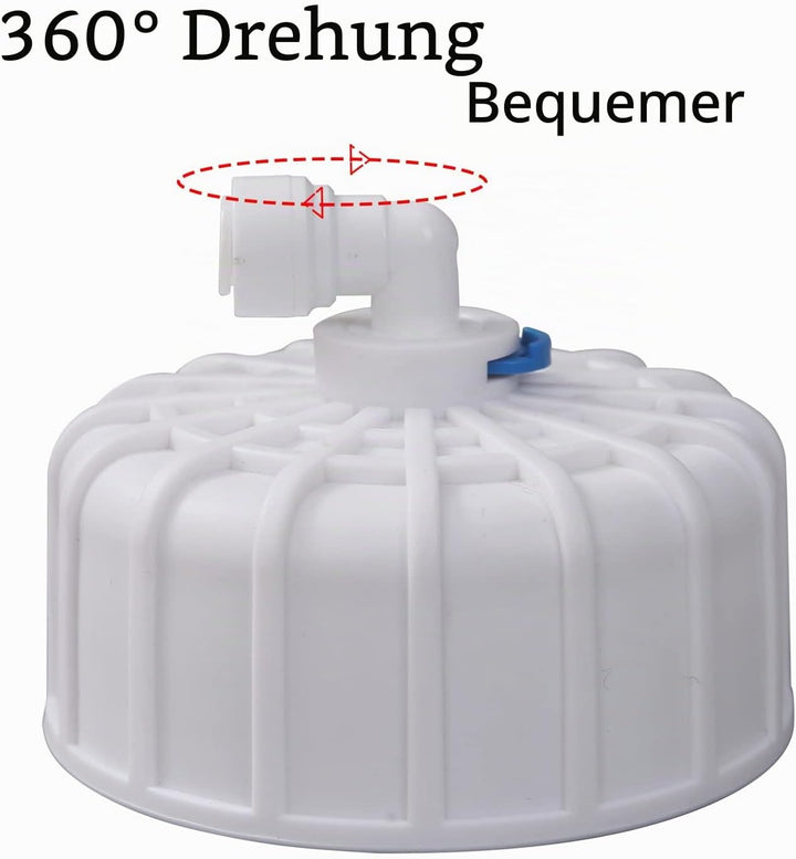Huining 3012-400GPD Umkehrosmose-Membrangehäuse-Set mit 3/8 1/4 Schnellverbinder, Wasserleitung, Sch
